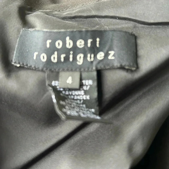 Robert Rodriguez black stretch sheath dress asymmetrical neckline Size 4 - Picture 5 of 7